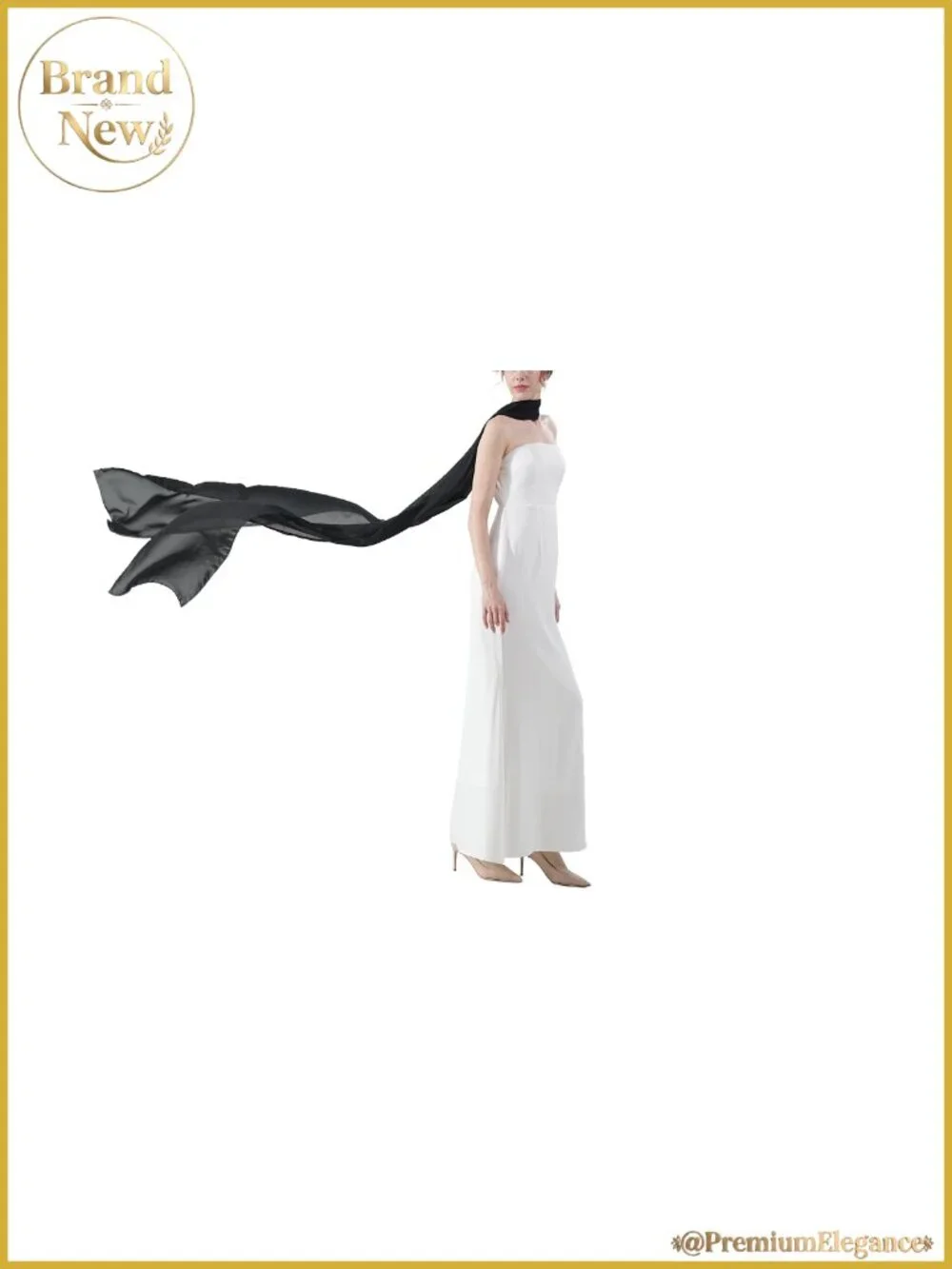 Long Chiffon Neck Scarf 157 Inch Veil Wrap for Wedding Bridal Evening
